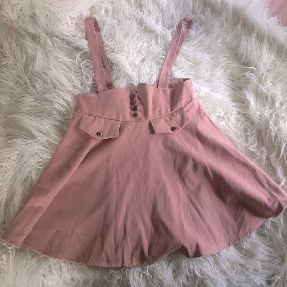 Makemechic Pink Suspender Skirt